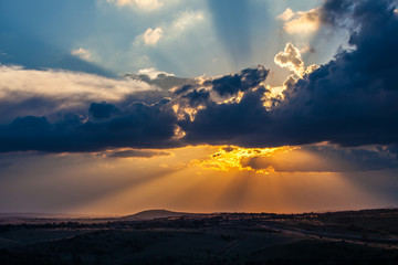 Pretoria, the capitol of South Africa, as viewed from the Klapperkop hill overlooking the city.