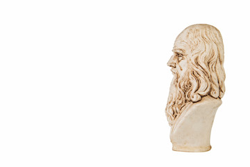 Leonardo da Vinci lateral white background