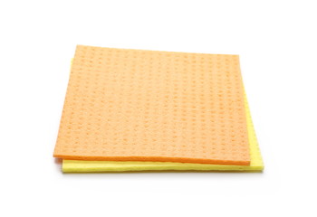 Clean microfiber cloths isolated on white background