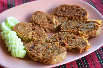 Deep Fried Crab Meat Rolls or Hoi Jo. Traditional local Chinese food.