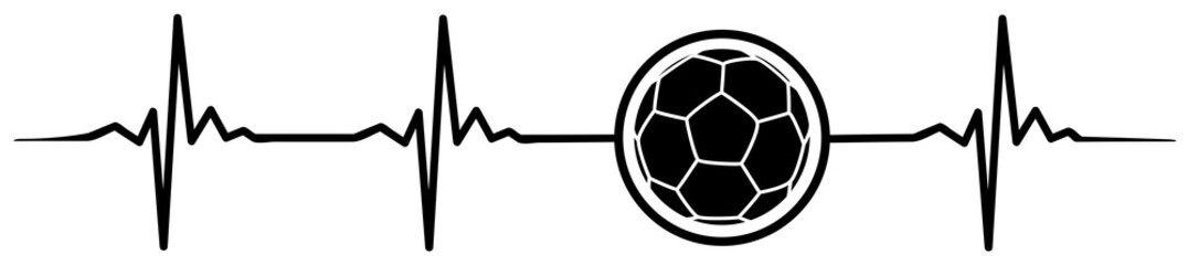 Obraz premium football soccer heartbeat #isoliert #vektor - Fußball Herzschlag