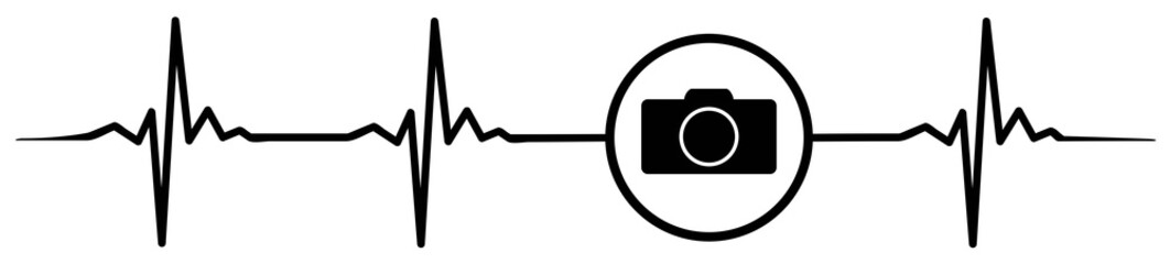 Camera heartbeat #isoliert #vektor - Kamera Herzschlag - obrazy, fototapety, plakaty
