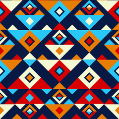 Obraz premium Ethnic boho seamless pattern. Traditional ornament. Tribal pattern. Folk motif. Can be used for wallpaper, textile, invitation card, wrapping, web page background.