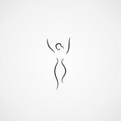 female shape icon vector illustration
