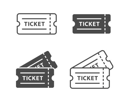Ticket icon set