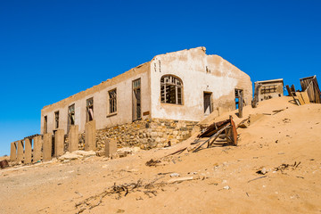Kolmanskuppe, aslo known as Kolmanskop, a diamond mining ghost town on the Skeleton Coast of Namibia.