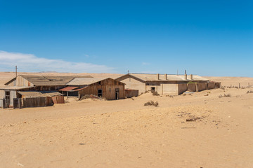 Kolmanskuppe, aslo known as Kolmanskop, a diamond mining ghost town on the Skeleton Coast of Namibia.