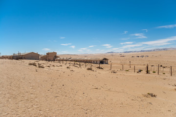Kolmanskuppe, aslo known as Kolmanskop, a diamond mining ghost town on the Skeleton Coast of Namibia.
