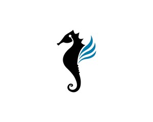 Seahorse logo template
