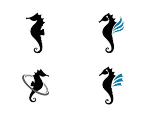 Seahorse logo template

