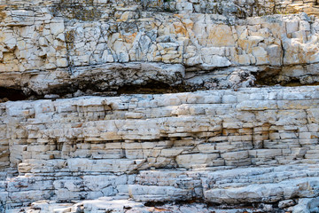 Beige Colored Limestone Texture Layer Formation