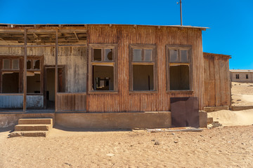 Kolmanskuppe, aslo known as Kolmanskop, a diamond mining ghost town on the Skeleton Coast of Namibia.