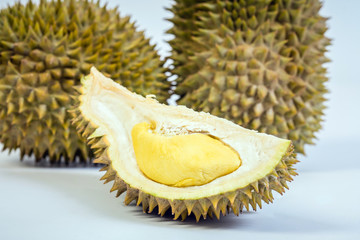 Obraz premium Lhong Lublae Durian on white background