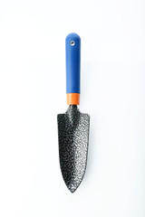 Tools: Close up of a Gardening Trowel Isolated on White Background Shot in Studio.