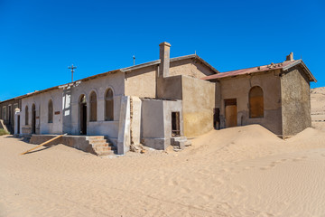 Kolmanskuppe, aslo known as Kolmanskop, a diamond mining ghost town on the Skeleton Coast of Namibia.