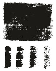 Paint Brush Wide Background & Lines High Detail Abstract Vector Background Mix Set 53