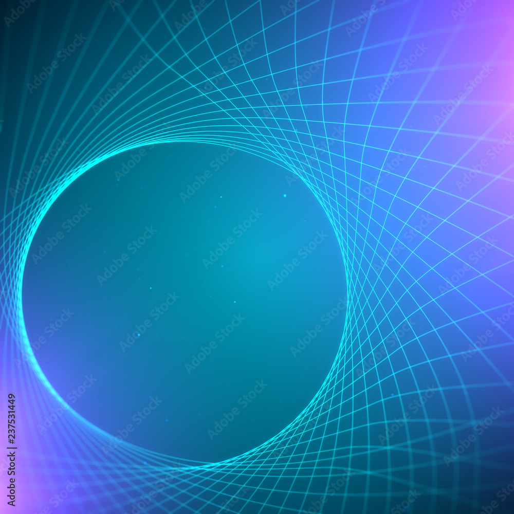 Poster Abstract background with a colorful dynamic wave.