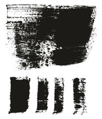 Paint Brush Wide Background & Lines High Detail Abstract Vector Background Mix Set 51