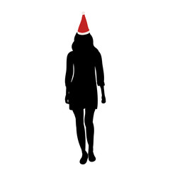 girl silhouette, new year