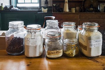 Old kitchen jars