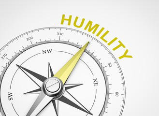 Compass on White Background, Humility Concept © MR