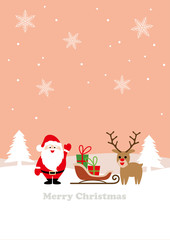 シームレスなクリスマスの背景　フラットでシンプルなスタイルのイラスト