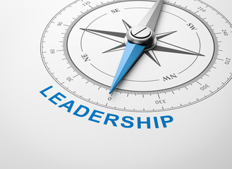 Compass on White Background, Leadership Concept