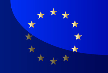 EU Flag With Shadow
