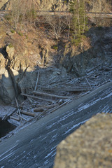 Morning landscape of a mountain peak