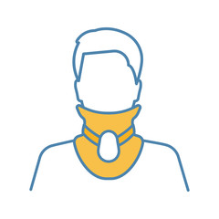 Cervical collar color icon