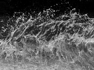 Water splash on a black background