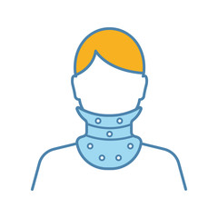 Cervical collar color icon