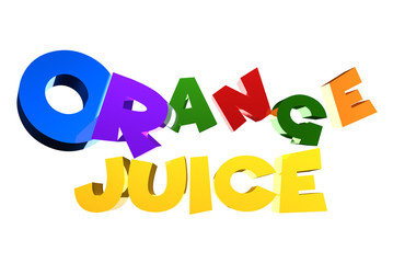 Orange juice 3D.