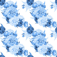 seamless pattern for fabric.flowers in blue .for printing on fabric,Wallpaper