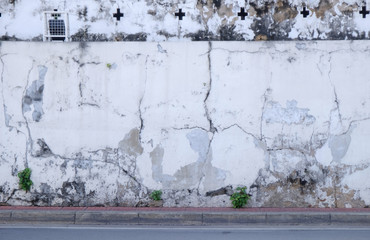 Aged street wall background