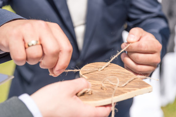 Obraz premium Wedding - Bride and groom wedding - Romantic and beautiful wedding dekoration 