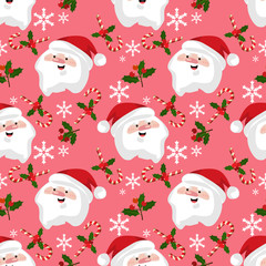 Christmas holiday season seamless pattern.