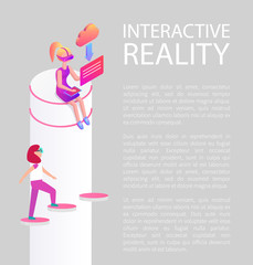 Interactive Reality Vision Vector Illustration