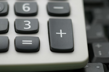 Fototapeta premium closeup of a calculator