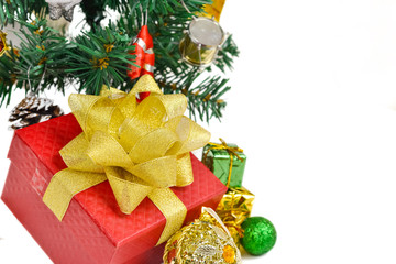 christmas tree and gifts