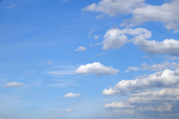 clouds in the blue sky