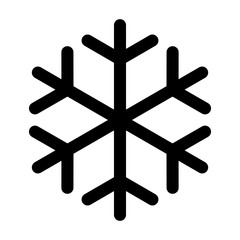 Snowflake made of black lines one on a white background. Vector illustration.