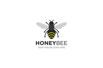 bee vector. bee cartoon. bee logo design Template. Vector Illustrator Eps.10