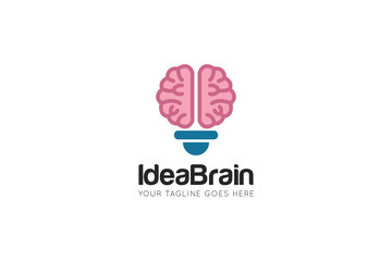 idea brain logo and icon design template