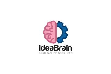 idea brain logo and icon design template