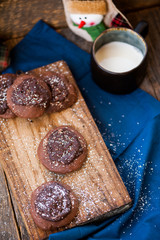 Chocolate cookies for Santa Claus 