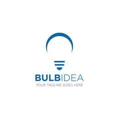 bulb light lamp logo and icon design template