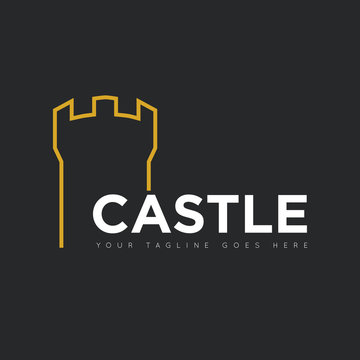 Castle logo and icon design template