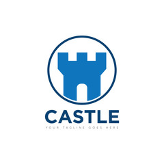 Castle logo and icon design template