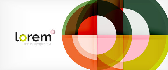 Obraz premium Multicolored round shapes abstract background